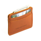 Honey | Minimalist leather wallet with card slots and PLG logo