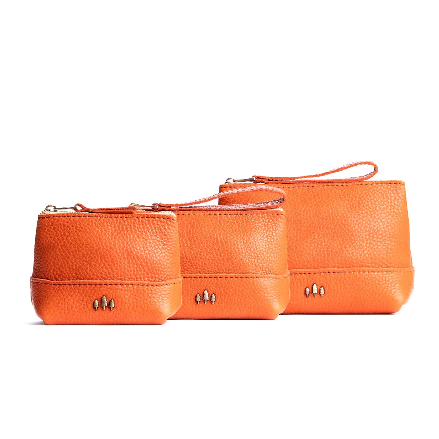 Cape Coral | Three sizes of zip top rectangular pouch with wide base and narrow top