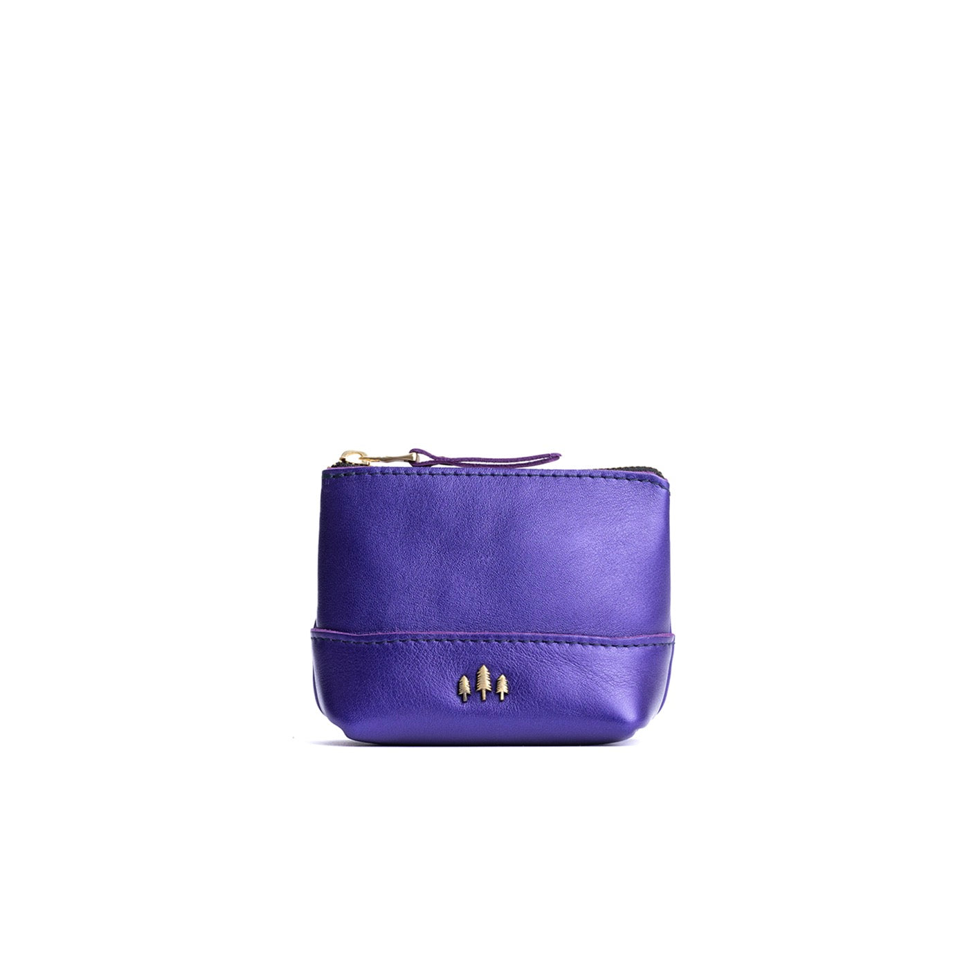 Amethyst*Small | Zip top rectangular pouch with wide base and narrow top