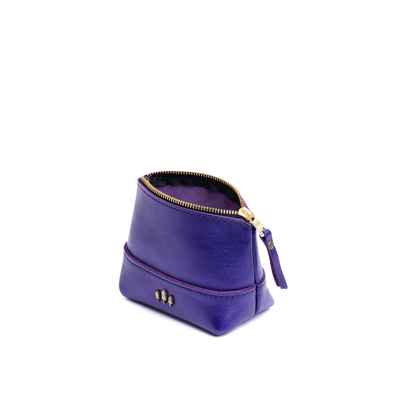 Amethyst*Small | Zip top rectangular pouch with wide base and narrow top