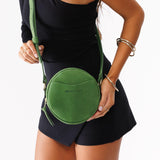 Succulent Small | Circle shaped crossbody bag with top zipper