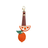 Koi | Citrus fruit shaped leather keychain