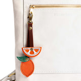 Koi | Citrus fruit shaped leather keychain