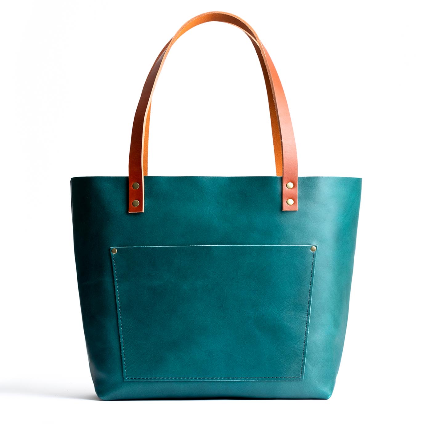 Caribbean*Classic | Large leather tote bag with sturdy bridle handles and front pocket