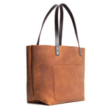 Dakota Classic | Large leather tote bag with sturdy bridle handles and front pocket