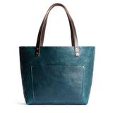 Lagoon Classic | Large leather tote bag with sturdy bridle handles and front pocket