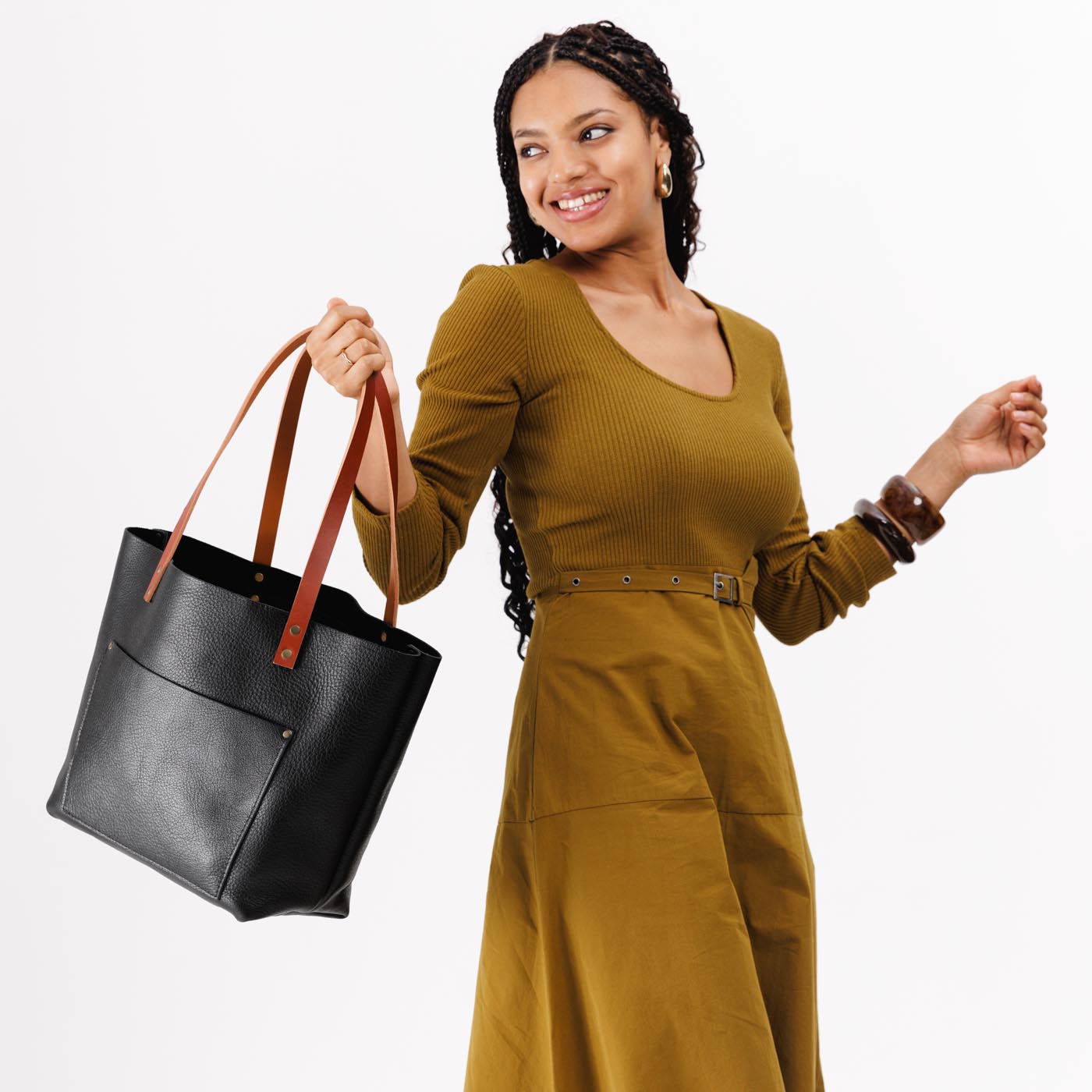 Portland Leather good Goods Medium Tote In The Color Sedona - Full Grain Leather Handbag