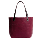 Orchid Classic | Large leather tote bag with sturdy bridle handles and front pocket