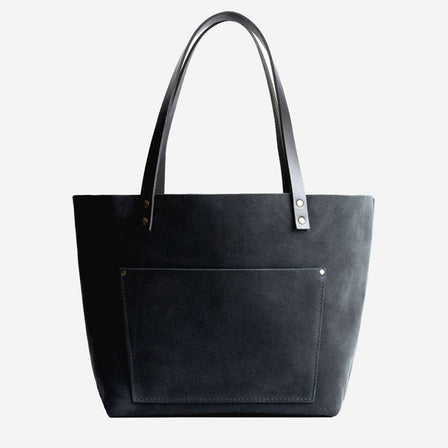 Peppercorn*Classic | Large leather tote bag with sturdy bridle handles and front pocket