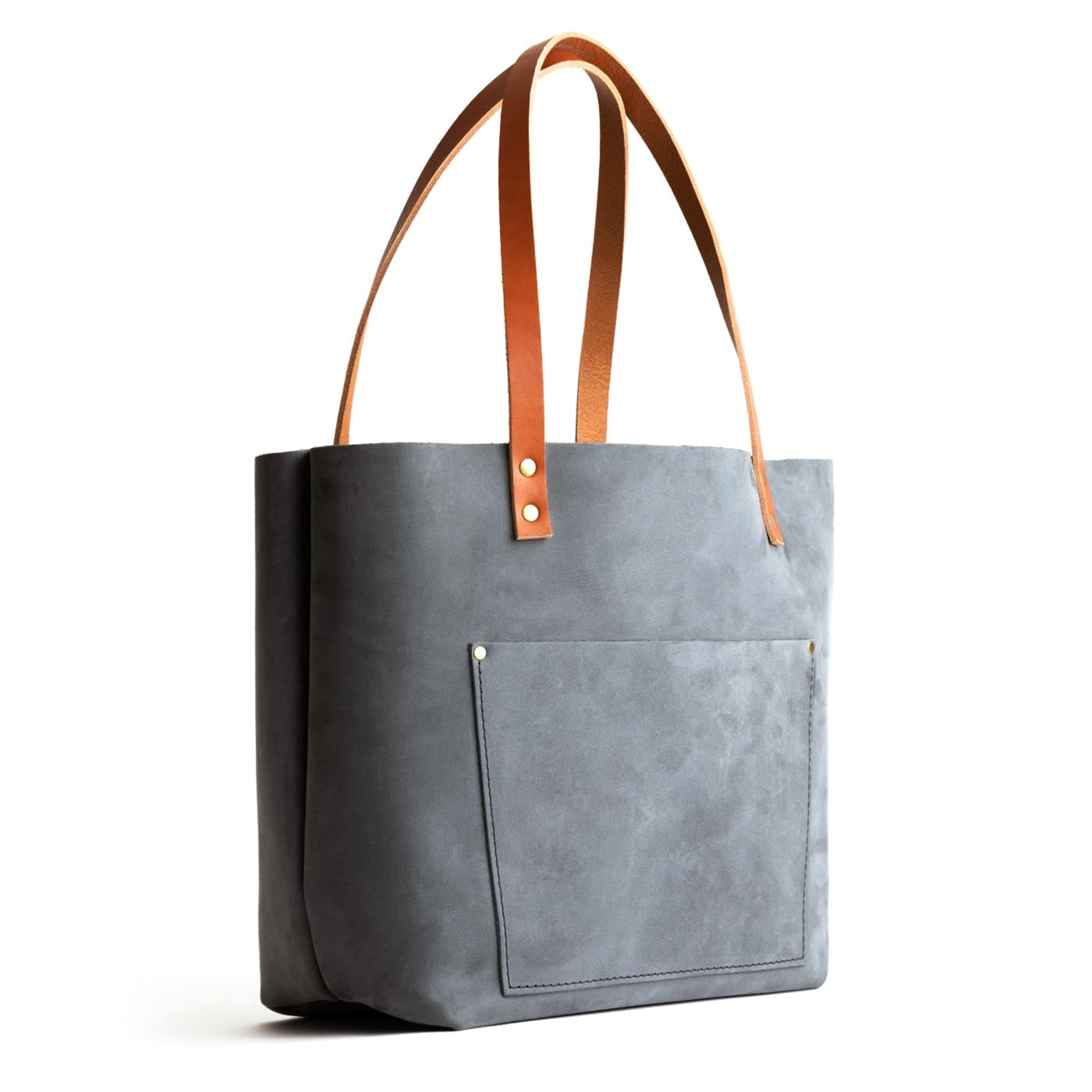 Storm*Classic | Large leather tote bag with sturdy bridle handles and front pocket