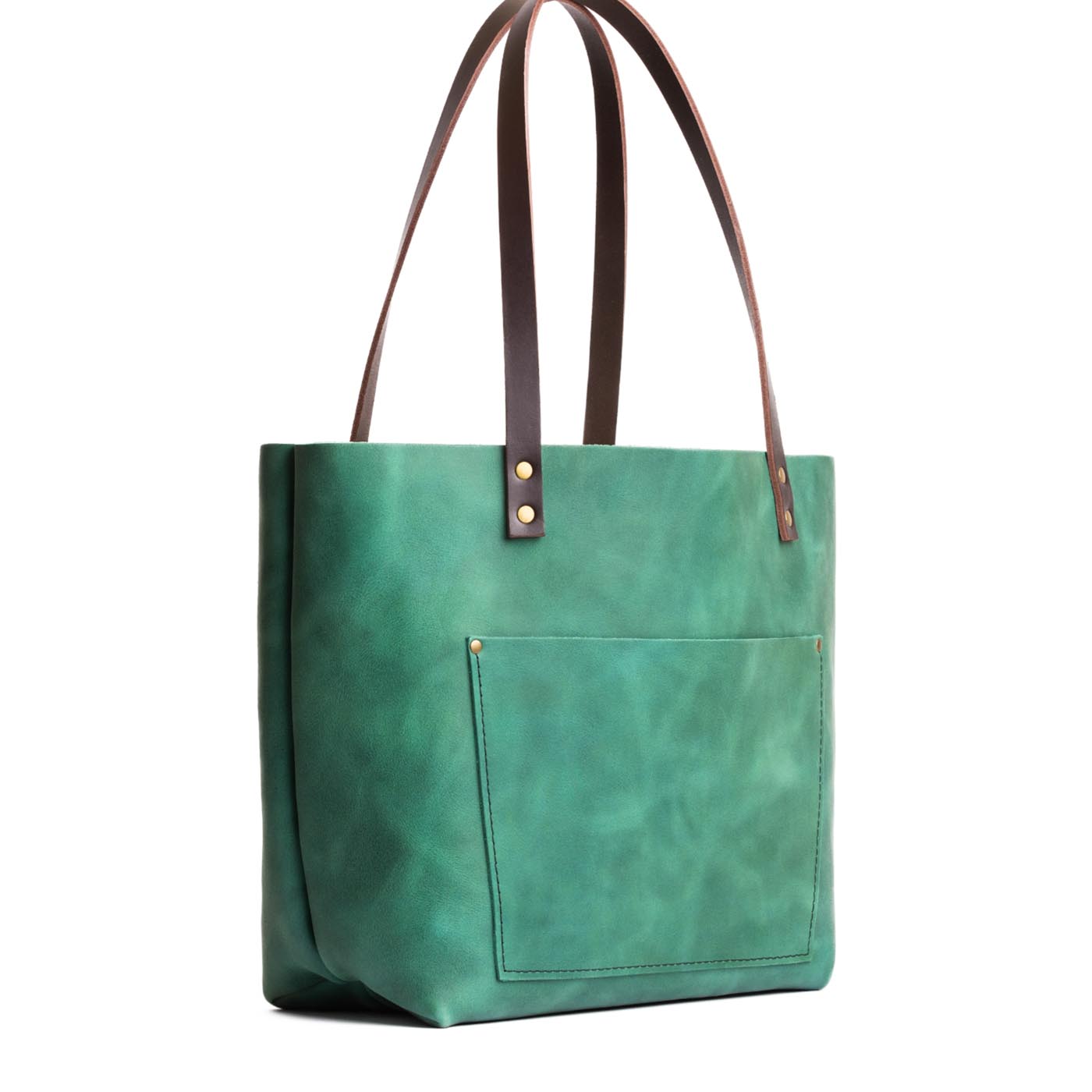 Surf*Classic | Large leather tote bag with sturdy bridle handles and front pocket