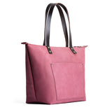 Foxglove Zipper | Large leather tote bag with sturdy bridle handles and front pocket