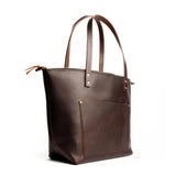 Grizzly Zipper | Large zipper leather tote bag with sturdy bridle handles and front pocket