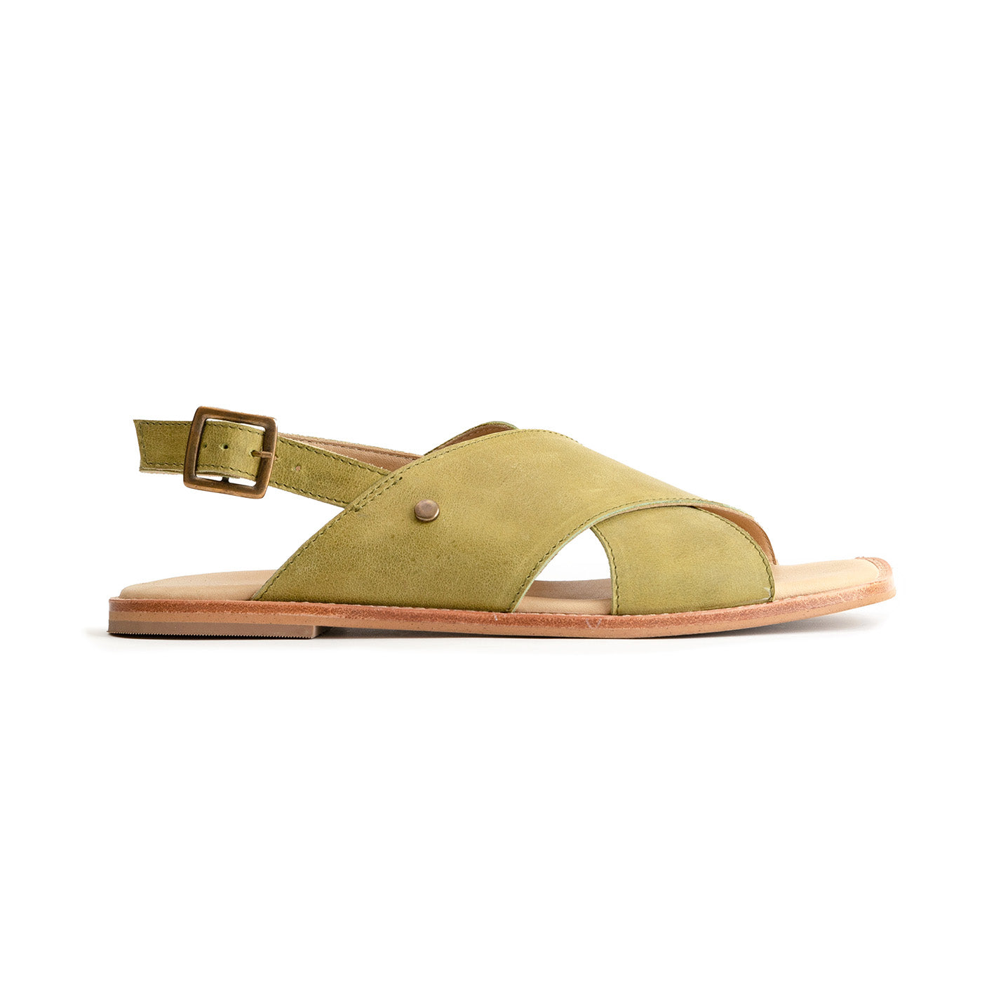 Tuscan Leather Thong Cross Sandal in Black