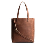 English Tan Zipper | Medium Tote with dual shoulder straps and crossbody strap