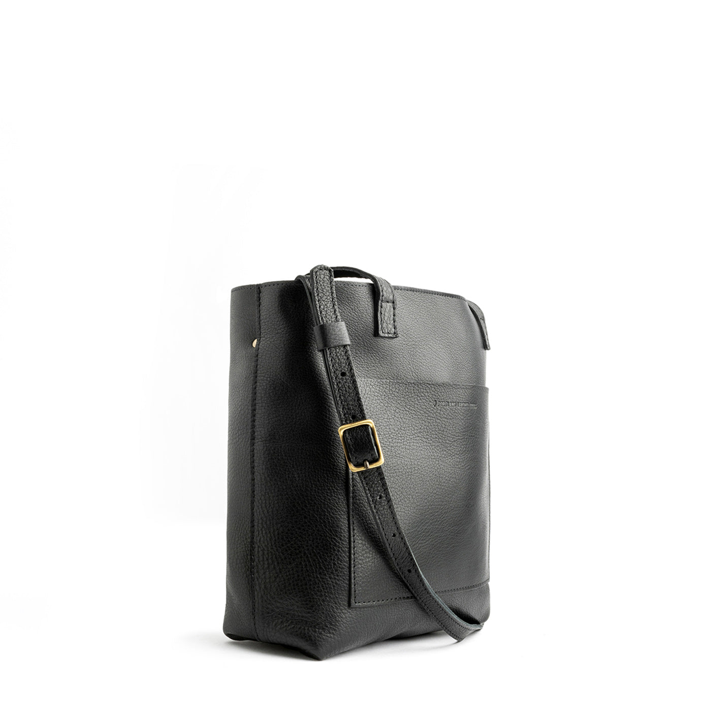 Pebbled--black*Zipper | Medium Tote with dual shoulder straps and crossbody strap