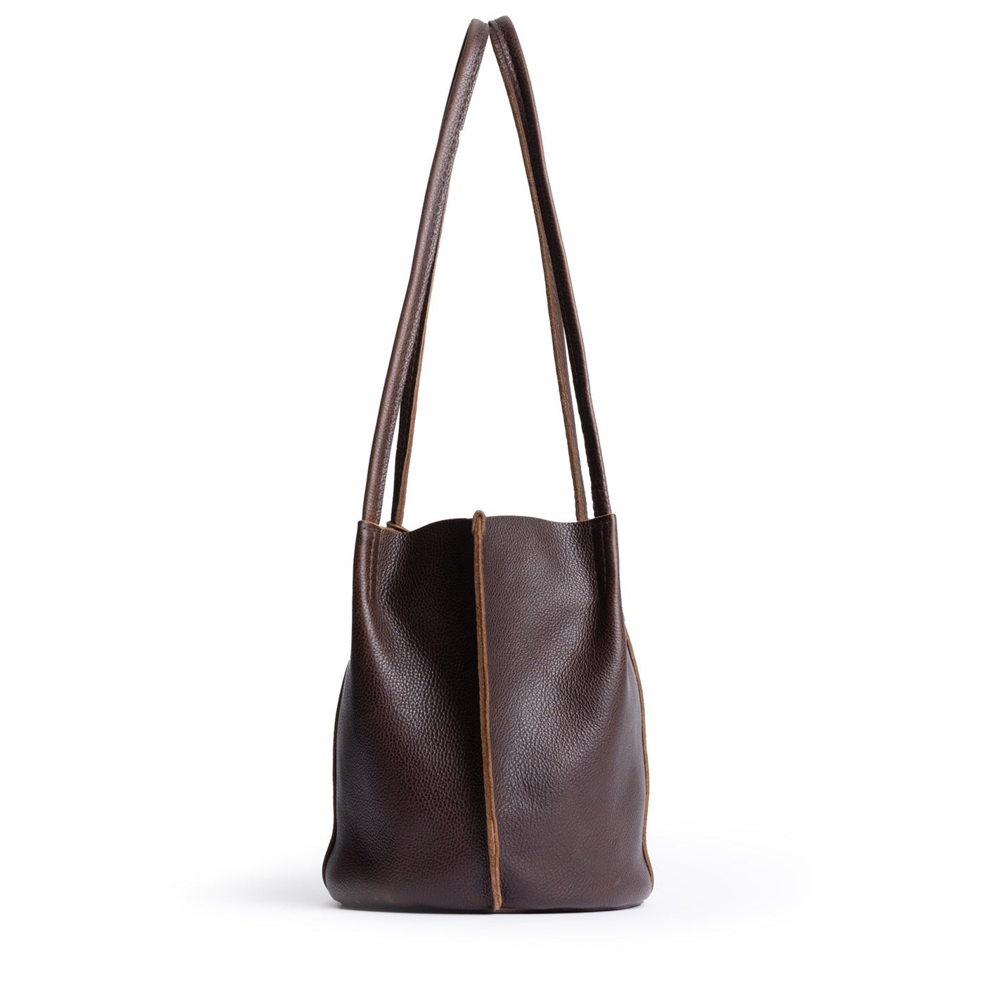 Coldbrew*Classic | Petite bucket shaped tote bag with matching leather handles