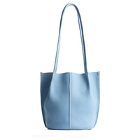 Dream | Petite bucket shaped tote bag with matching leather handles