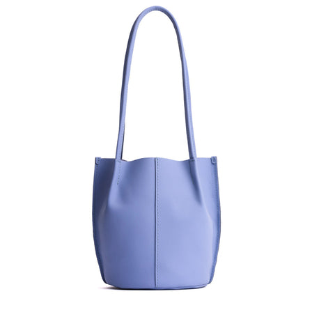 Jacaranda*Classic | Petite bucket shaped tote bag with matching leather handles