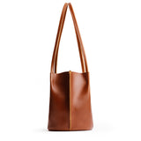 Madrone Classic | Petite bucket shaped tote bag with matching leather handles