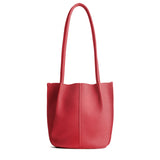 Sugar | Petite bucket shaped tote bag with matching leather handles