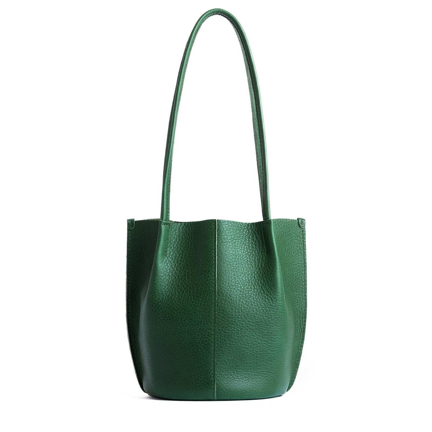 Bacalar | Petite bucket shaped tote bag with matching leather handles