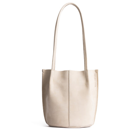 Dragon Bone | Petite bucket shaped tote bag with matching leather handles