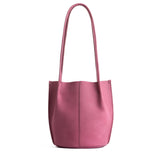 Foxglove Classic | Petite bucket shaped tote bag with matching leather handles