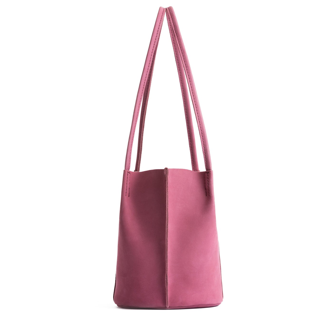 Foxglove*Classic | Petite bucket shaped tote bag with matching leather handles