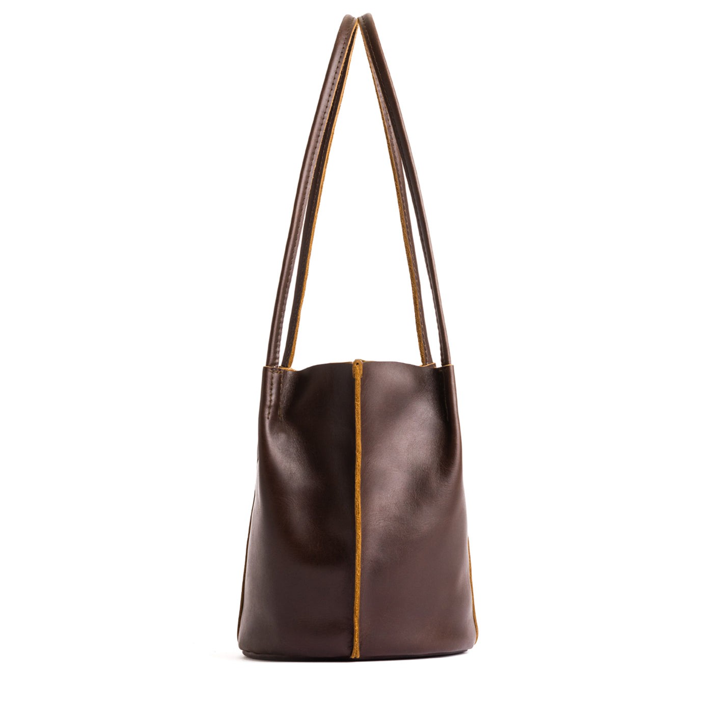 Grizzly*Classic | Petite bucket shaped tote bag with matching leather handles