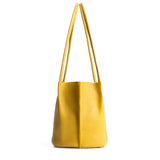 Naples Classic | Petite bucket shaped tote bag with matching leather handles