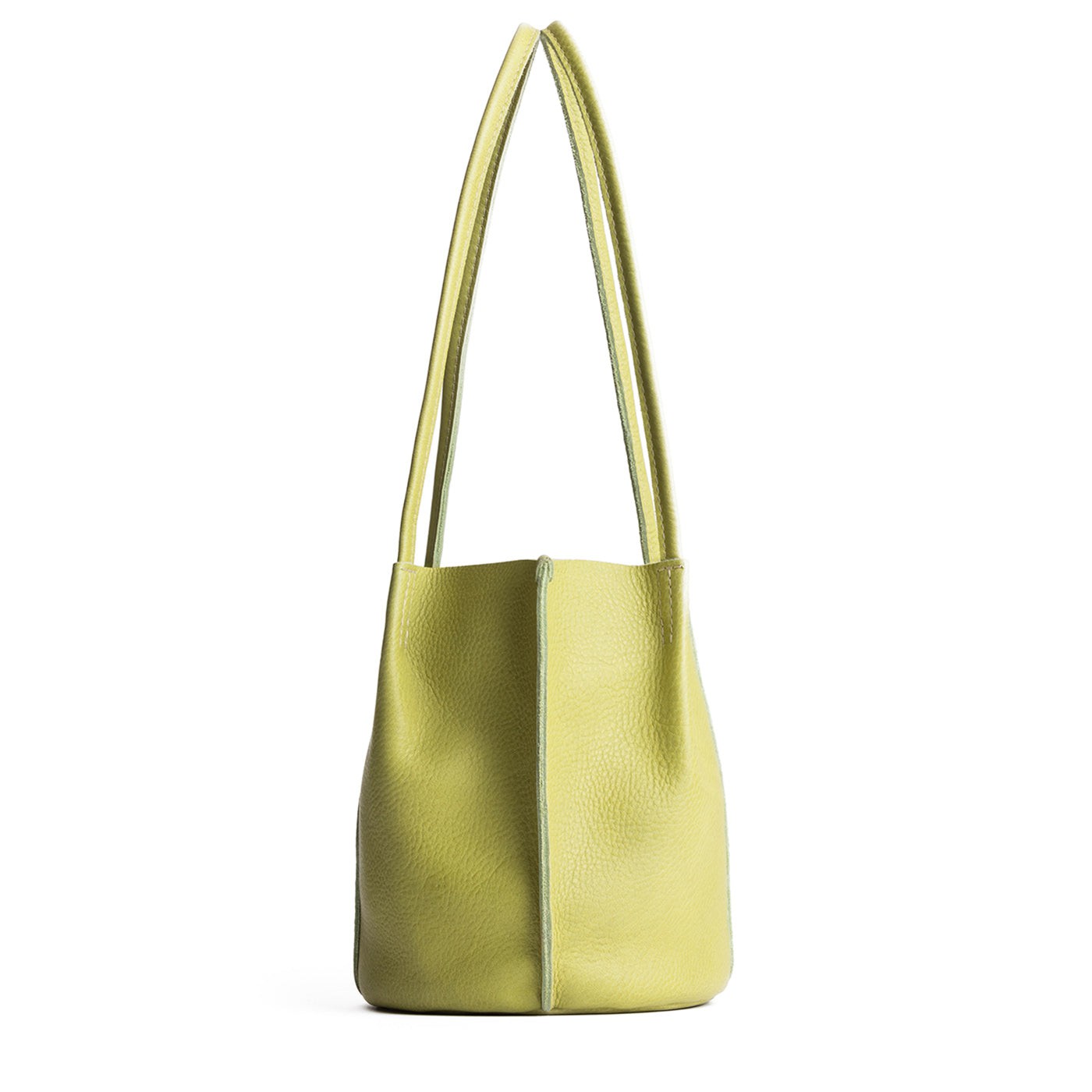 Sugar Snap*Classic | Petite bucket shaped tote bag with matching leather handles