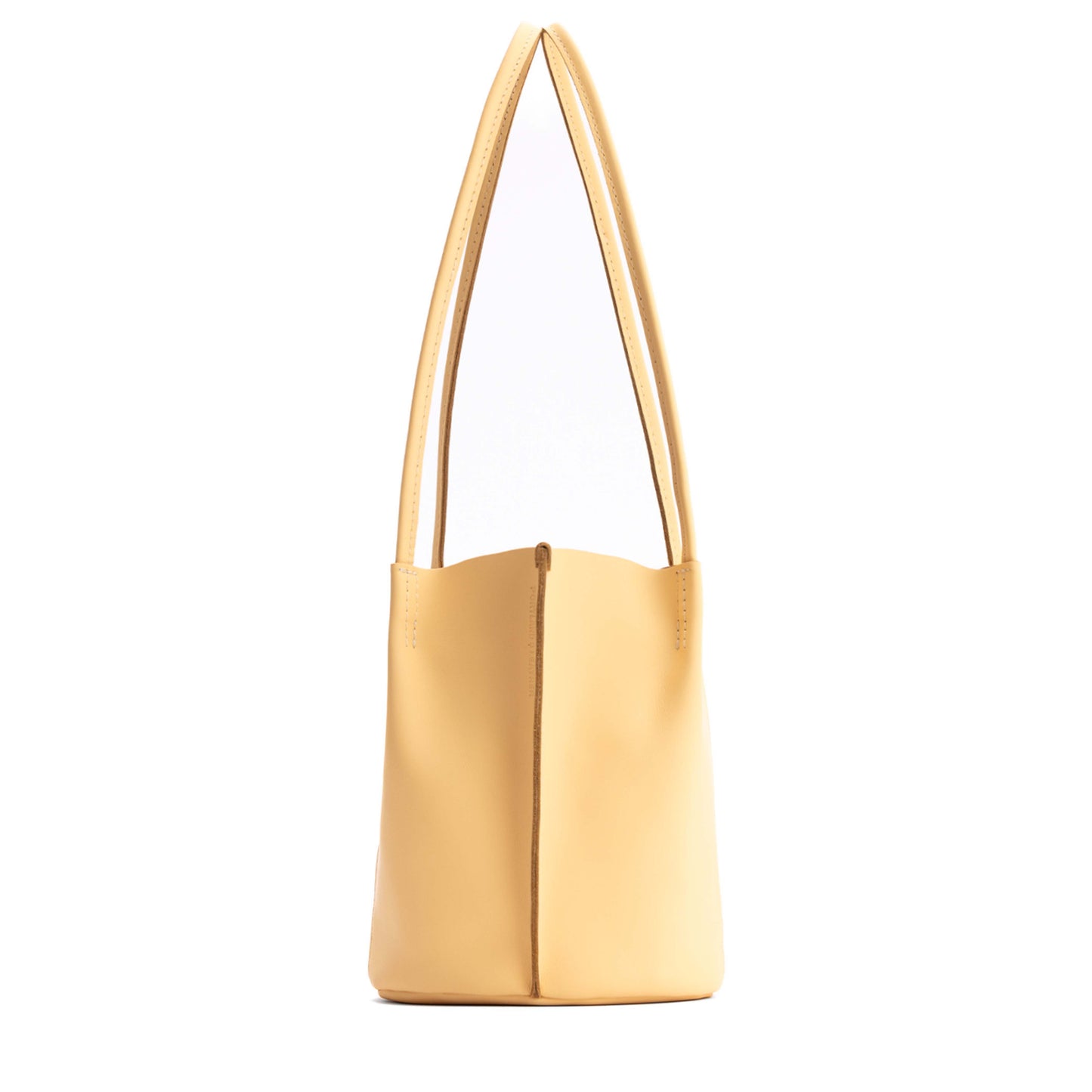 Vanilla*Classic | Petite bucket shaped tote bag with matching leather handles