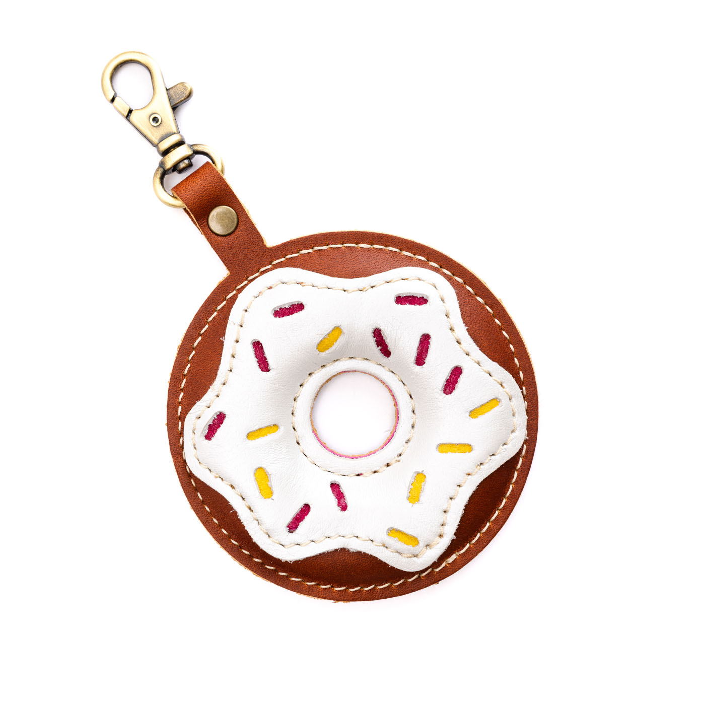 Pearl | Donut shaped keychain with sprinkles