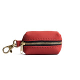 Crimson | Leather small keychain pouch