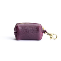 All Color: Plum | Leather small keychain pouch