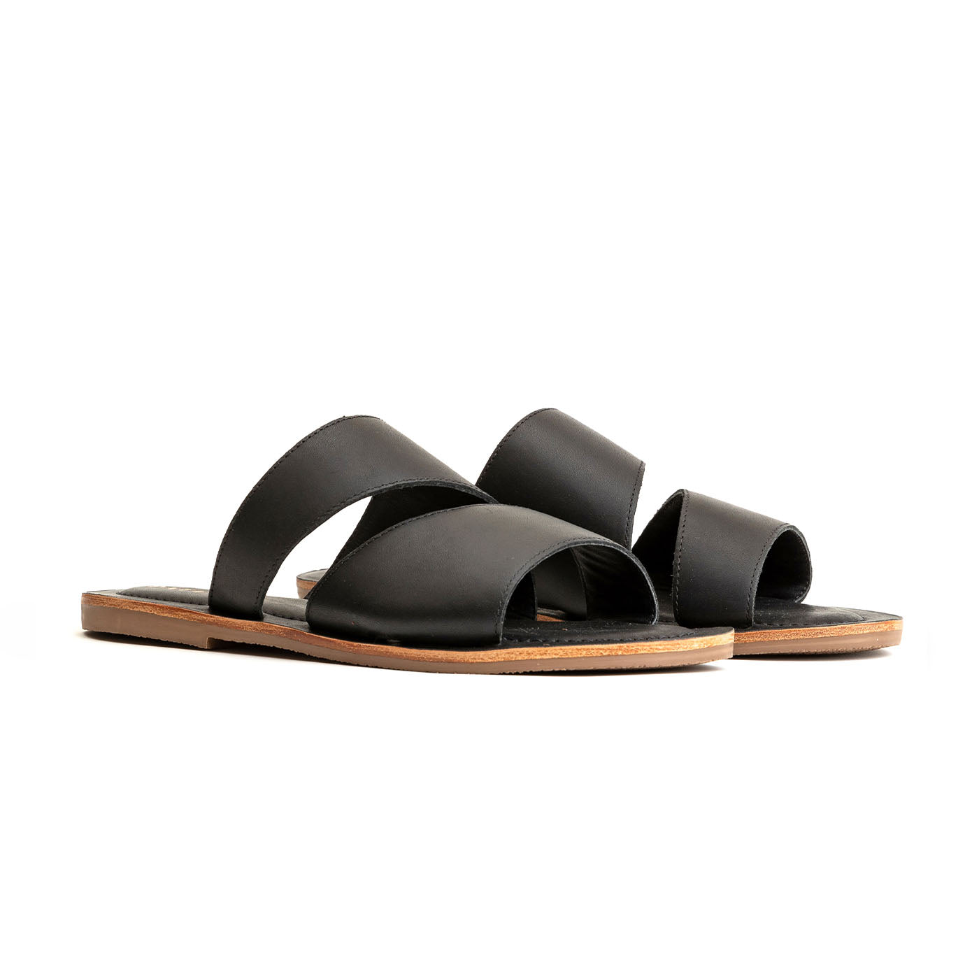 Dossio Men's Black Cross Strap Sandals | Aldo Shoes