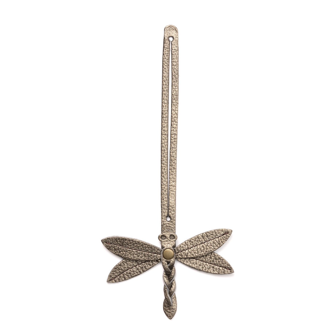 Stardust | Dragonfly shaped leather charm tassel