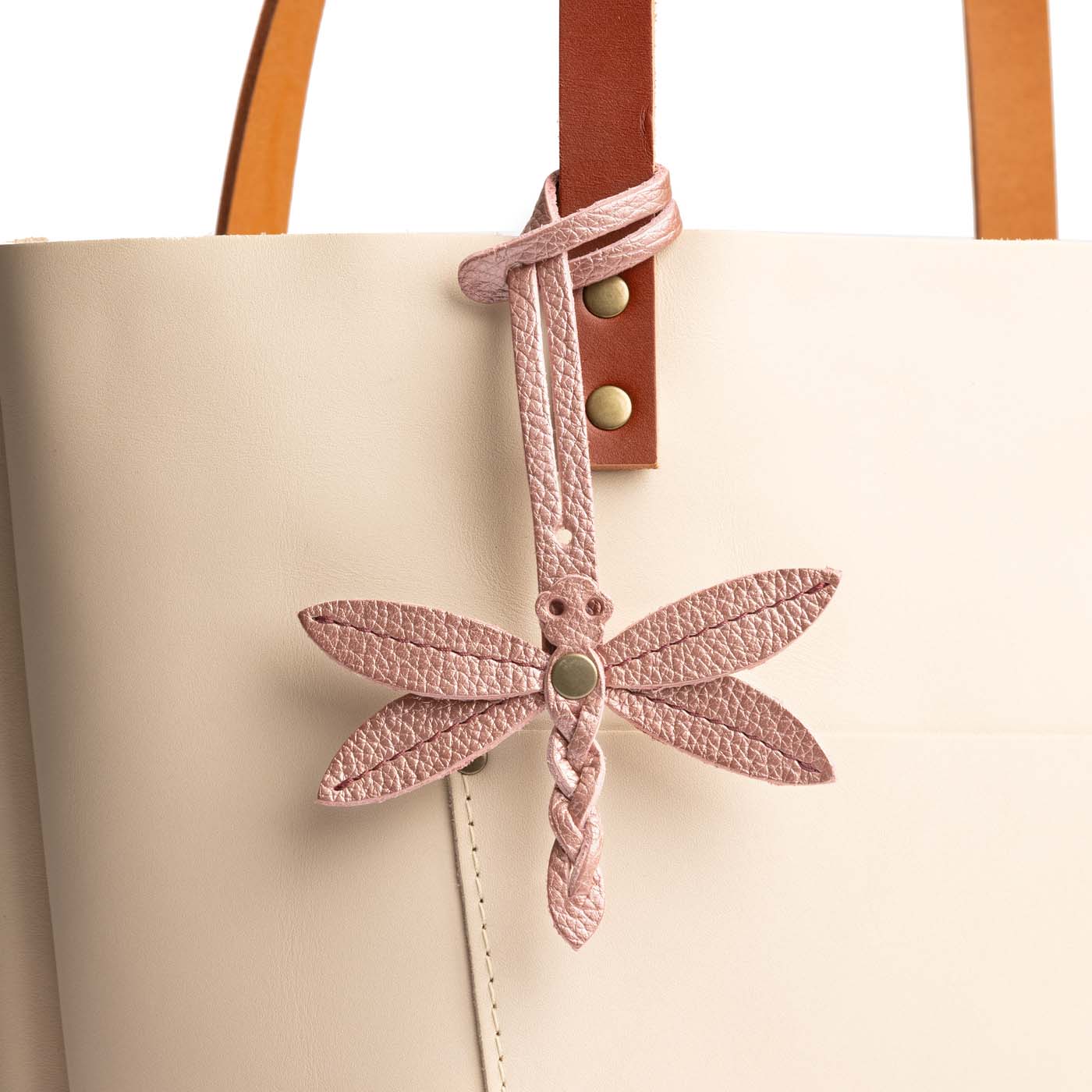 Supernova | Dragonfly shaped leather charm tassel