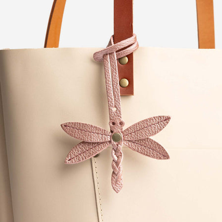 Supernova | Dragonfly shaped leather charm tassel