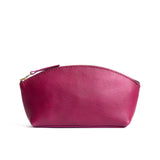 Cosmo Eclipse | Spacious leather makeup bag with curved seams and top zipper