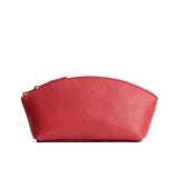 Sugar Eclipse | Spacious leather makeup bag with curved seams and top zipper