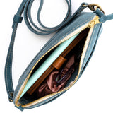 Aqua Classic | Dome shaped crossbody purse with front and back pockets