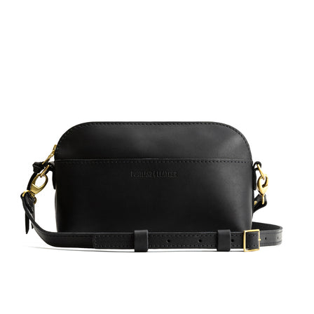 Black*Classic | Dome shaped crossbody purse with front and back pockets