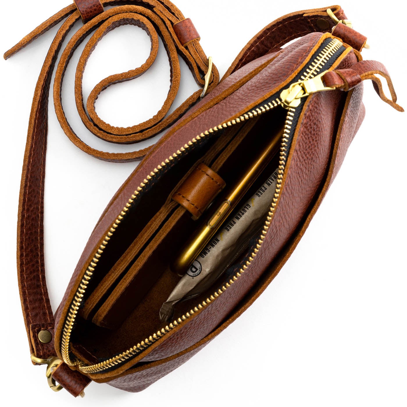 Nutmeg*Classic | Dome shaped crossbody purse with front and back pockets