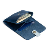 Deep Water | Open envelope snap wallet with contrast pull tab