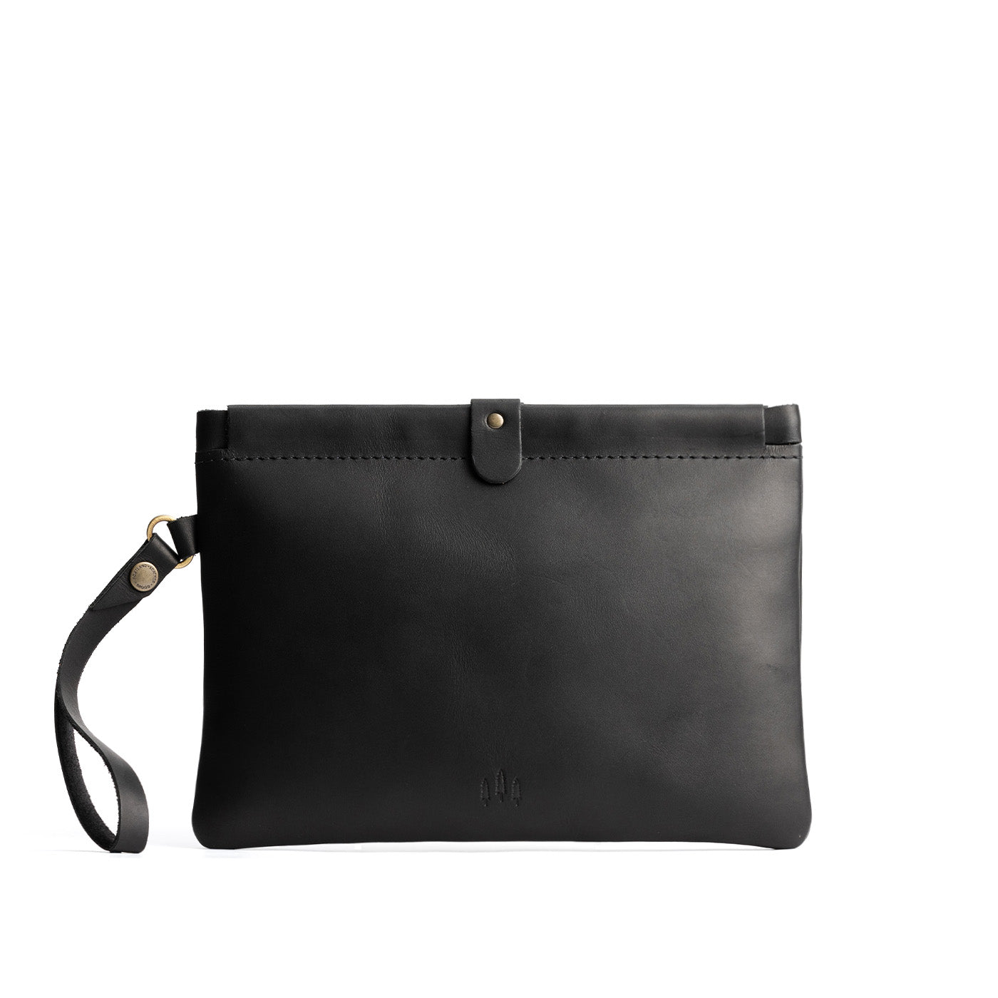 Black | Rectangular clutch with removable wristlet