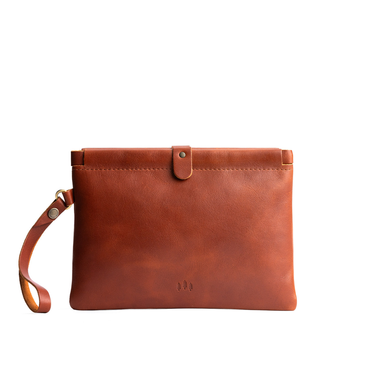 Chestnut | Rectangular clutch with removable wristlet