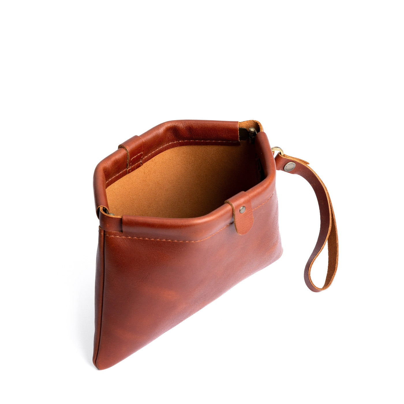 Chestnut | Rectangular clutch with removable wristlet