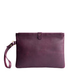 Plum | Rectangular clutch with removable wristlet